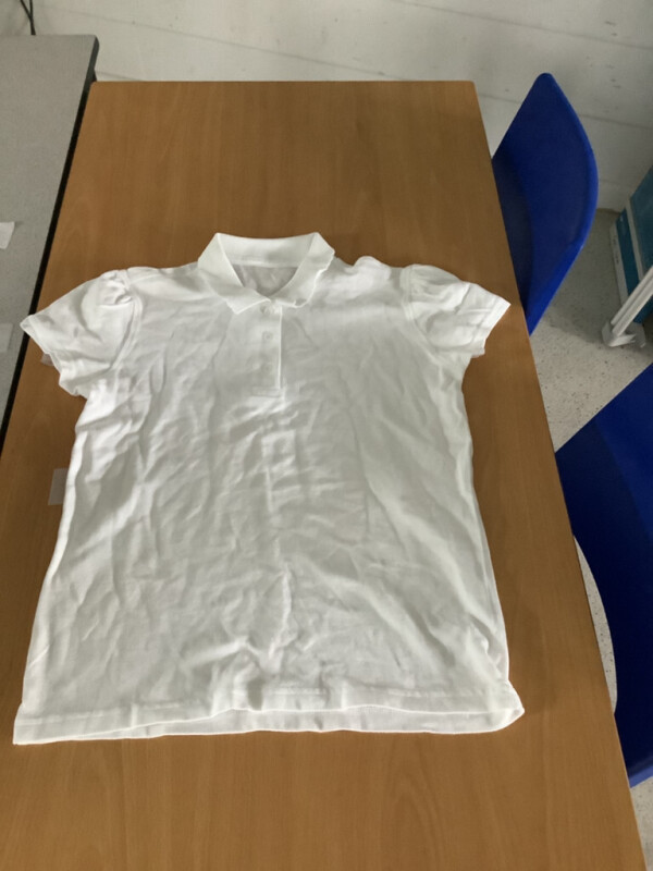 White Polo Top - Girls Image